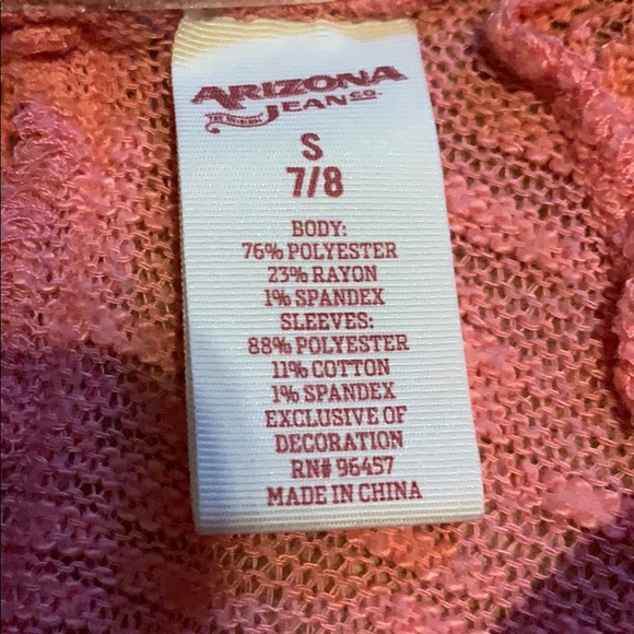 Pink 3/4 sleeve spring sweater in girls 7/8 - Picture 3 of 4